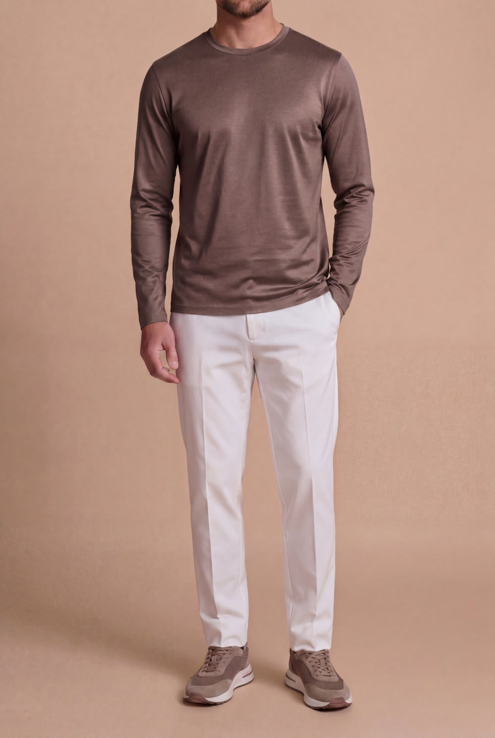 Imperiale Long-Sleeve T-Shirt Mocha Brown