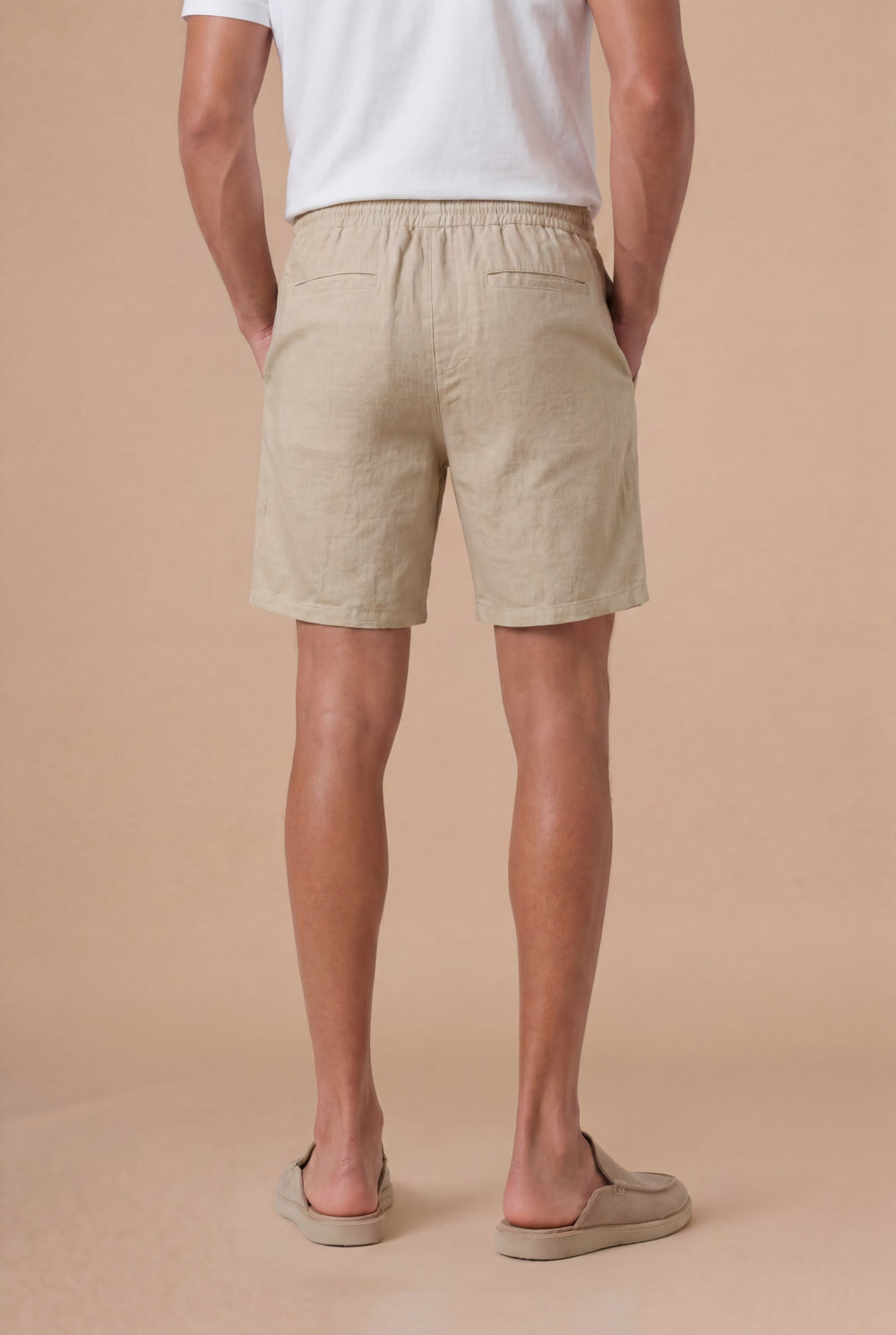 The Como Linen Short Sand Beige