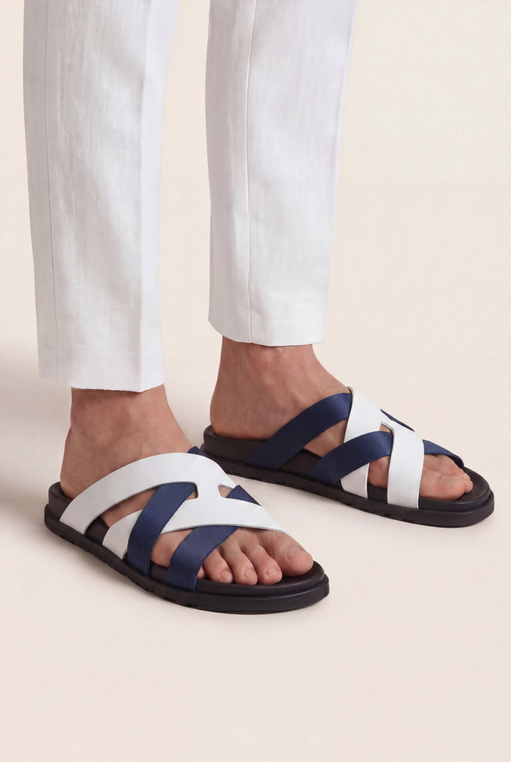 Portofino Sandal White / Blue