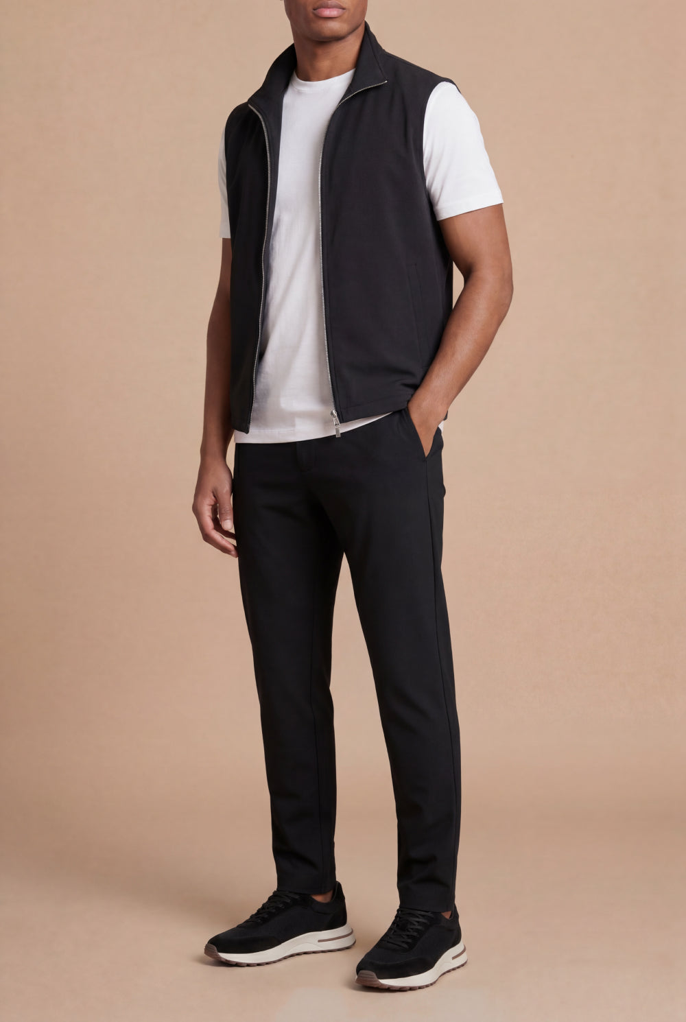 Valerio Body Warmer Vest Black