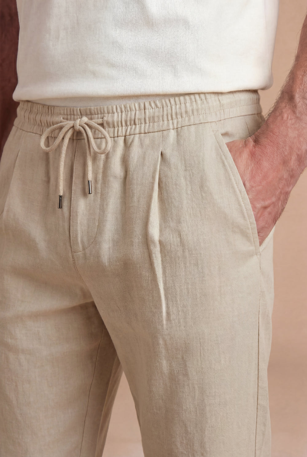 The Portofino Linen Trouser Sand