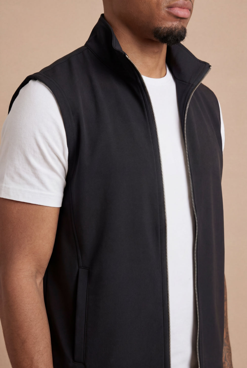 Valerio Body Warmer Vest Black