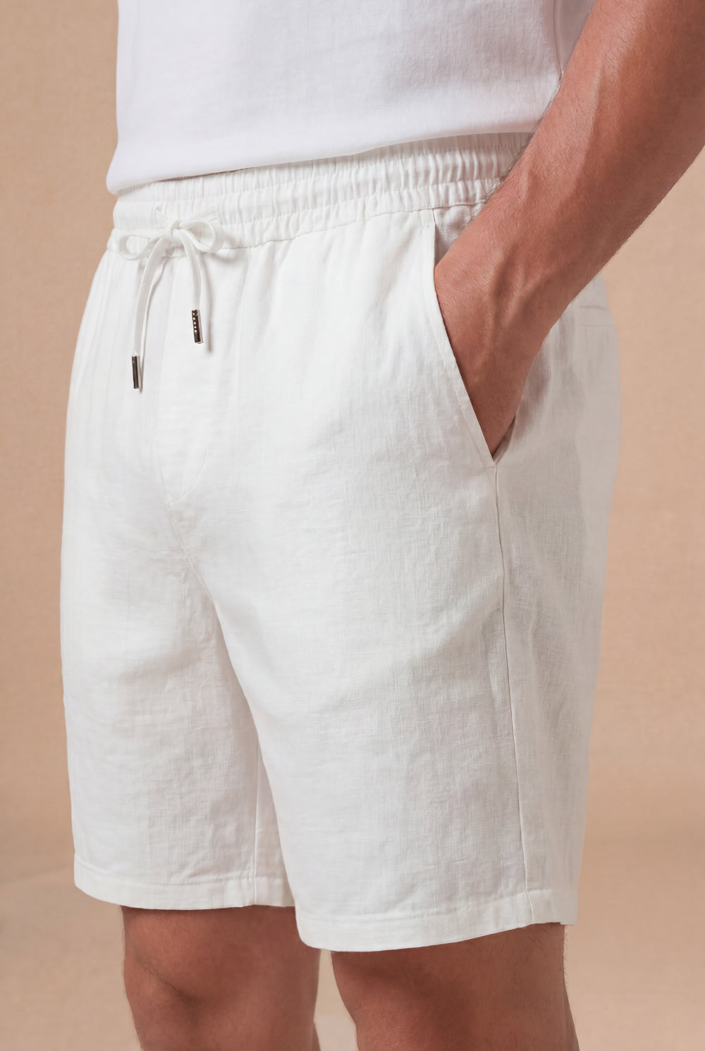 Como Linen Short White