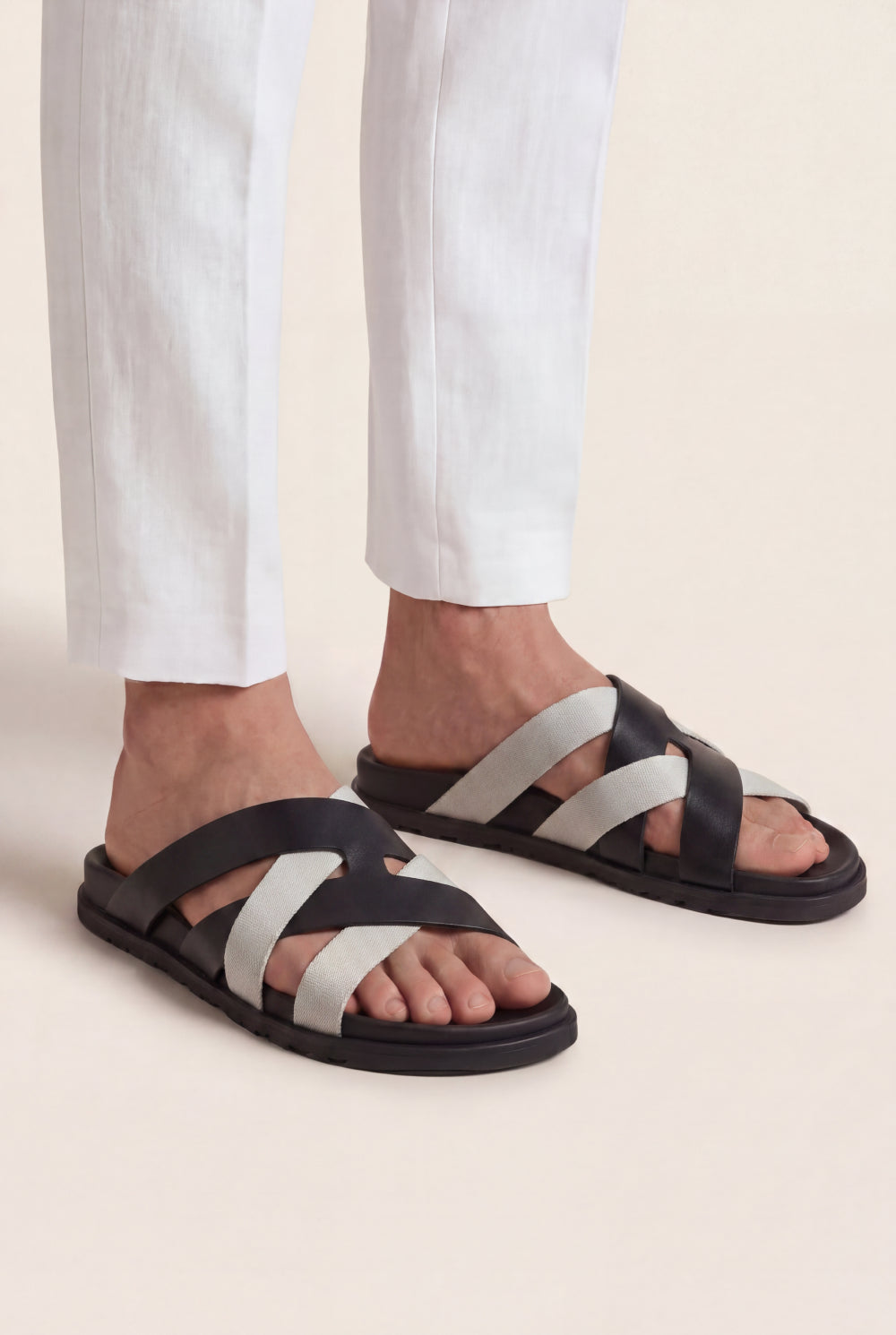 Portofino Sandal Black / White