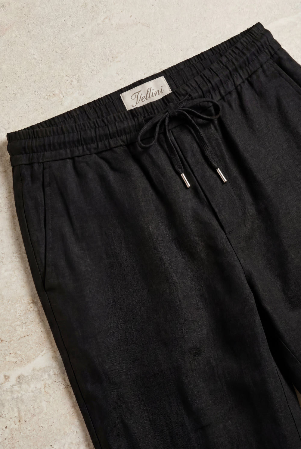 The Portofino Linen Trouser Black