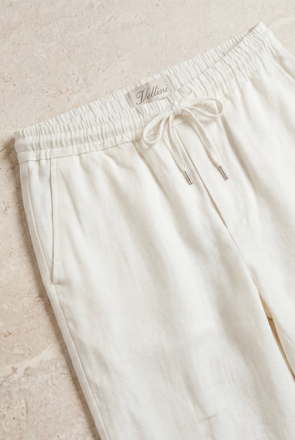 The Portofino Linen Trouser White