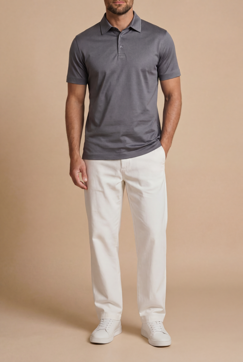 Lorenzo Polo Charcoal Grey