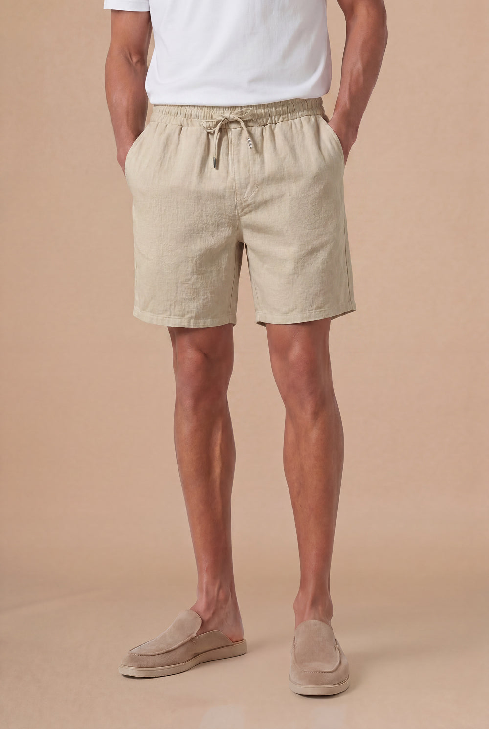 The Como Linen Short Sand Beige